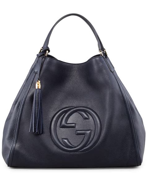 gucci navy shoulder bag|gucci hobo bag navy blue.